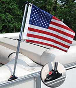 Taylor Made - Pontoon Rail Pole & Usa Flag (24") - 921 Taylor Made - Pontoon Rail Pole & Usa Flag (24") - 921