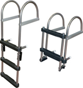 T-h Marine - Pontoon Transom Boarding Ladder - 3 Step - EPZ3 T-h Marine - Pontoon Transom Boarding Ladder - 3 Step - EPZ3