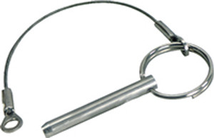 Whitecap Industries - Ss Quick Release Pin (1") Lanyard W/ Tab - S-1020C Whitecap Industries - Ss Quick Release Pin (1") Lanyard W/ Tab - S-1020C