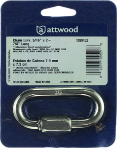 Attwood - 5/16 X 2 7/8 Ss Chain Lin (12891l3)