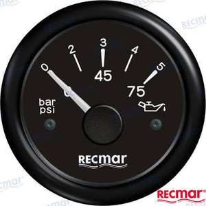 Recmar - Oil Press 10-184dg 0/5 Bar Blk (recky15201)