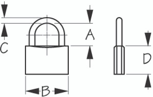 Sea Dog Marine - Brass Padlock - 1-1/2" (222004-1) Sea Dog Marine - Brass Padlock - 1-1/2" (222004-1)