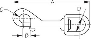 Sea Dog Marine - Bronze Swivel Eye Belt Snap-1/2 (136012-1)