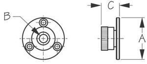 Sea Dog Marine - Chrome Brass Cable Outlet 3/8" (426051-1) Sea Dog Marine - Chrome Brass Cable Outlet 3/8" (426051-1)