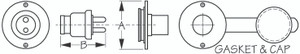 Sea Dog Marine - Chrome Brass Plrzd Cable Outlet - Sea-dog Line - 426142 (426142-1) Sea Dog Marine - Chrome Brass Plrzd Cable Outlet - Sea-dog Line - 426142 (426142-1)