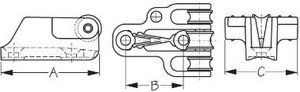 Sea Dog Marine - Cl247 Compact Twin Shv Cleat (002470-1)