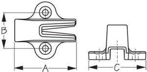 Sea Dog Marine - Cl255 Omega Cleat (002550-1)