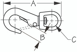 Sea Dog Marine - Die Cast Zinc Swivel Snap Sz 1 (148131-1)
