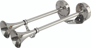 Sea Dog Marine - Dual Trumpet Horn Stainless Steel (431520-1) Sea Dog Marine - Dual Trumpet Horn Stainless Steel (431520-1)