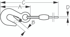 Sea Dog Marine - Galvanized Winch Cable - 3/16"x20' (755220-1)