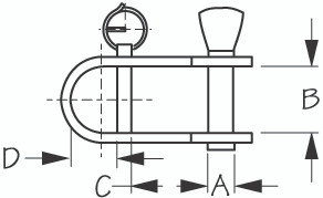 Sea Dog Marine - Halyard Shackle 9/16x1-7/16 (140235)