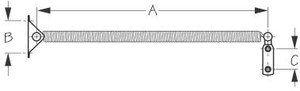 Sea Dog Marine - Hatch Sprng 8-3/4 W/cable L-mount (321650-1) Sea Dog Marine - Hatch Sprng 8-3/4 W/cable L-mount (321650-1)