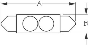 Sea Dog Marine - Led Fasten Bulb 1-5/8 (2x6 Chips) (442142-1) Sea Dog Marine - Led Fasten Bulb 1-5/8 (2x6 Chips) (442142-1)