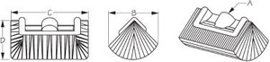 Sea Dog Marine - Medium Bristle Brush Angled (491081-1) Sea Dog Marine - Medium Bristle Brush Angled (491081-1)