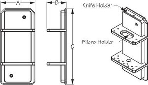 Sea Dog Marine - Nylon Knife And Plier Holder (325925-1) Sea Dog Marine - Nylon Knife And Plier Holder (325925-1)