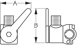 Sea Dog Marine - Nylon Rail Mount Ant Bracket W/handle (327148-1)
