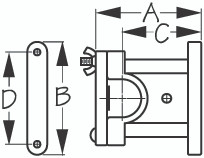 Sea Dog Marine - Nylon/stainless Steel Antenna Standoff Bracket (329780-1)