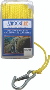 Sea Dog Marine - Poly Anchor Line 3/8"x75' Ylw (304210075yw-1)