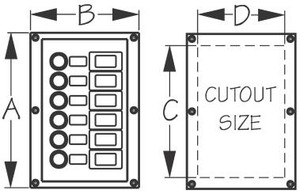 Sea Dog Marine - Splash Guard Circuit Breaker Panel (424806-1)