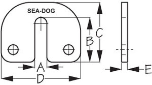 Sea Dog Marine - Stainless Steel Chain Gripper Plate (321850-1) Sea Dog Marine - Stainless Steel Chain Gripper Plate (321850-1)