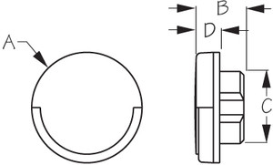 Sea Dog Marine - Stainless Steel Led Crtsy Btn Light/180dg (401380-1)
