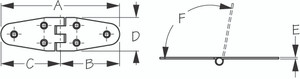 Sea Dog Marine - Stainless Steel Round Hinge 1-1/2"x5-3/8" - Sea-dog Line - 201725 (201725-1)
