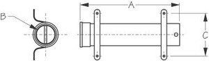 Sea Dog Marine - Stainless Steel Side Mount Rod Holdr (325150-1) Sea Dog Marine - Stainless Steel Side Mount Rod Holdr (325150-1)
