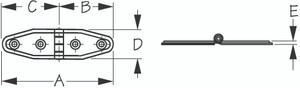 Sea Dog Marine - Stainless Steel Strap Hinge 6-1/8" (201136-1) Sea Dog Marine - Stainless Steel Strap Hinge 6-1/8" (201136-1)