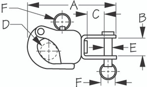 Sea Dog Marine - Stainless Steel Toggle Snap Shackle 3-1/2" (142902)