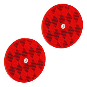Bargman - Rnd Reflector Red W/hole - 74-68-010 Bargman - Rnd Reflector Red W/hole - 74-68-010