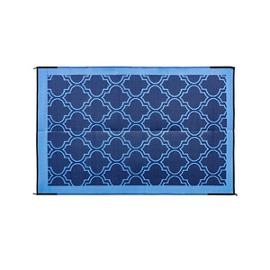 Camco - Outdoor Mat 6x9 Lattice Blue - 42876 Camco - Outdoor Mat 6x9 Lattice Blue - 42876
