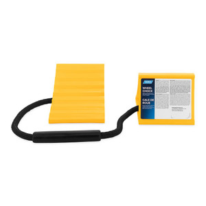 Camco - Wheel Chock  Double W/rope  Yellow - 44470