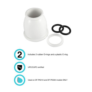 Dura Faucet - Bell Spout Nut And Rings - DF-RK500-WT