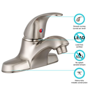 Dura Faucet - Hdsngl Lvr Faucet Nickel - DF-NML210-SN