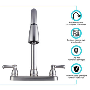 Dura Faucet - Non-metallic Dual Lever - DF-PK350L-SN