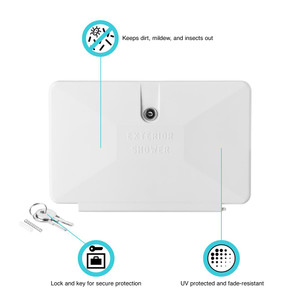 Dura Faucet - Rv Exterior Shower Box Door Only - - DF-SA170D-WT Dura Faucet - Rv Exterior Shower Box Door Only - - DF-SA170D-WT