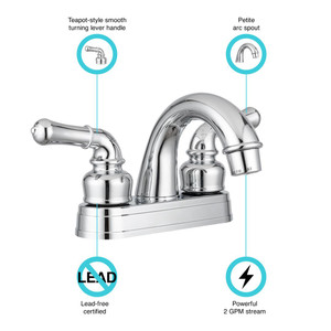 Dura Faucet - Rv Lavatoryfaucet Chr Pol - DF-PL620C-CP