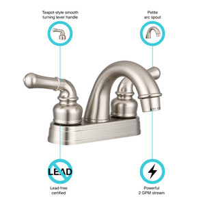 Dura Faucet - Rv Lavatoryfaucet Nickel - DF-PL620C-SN