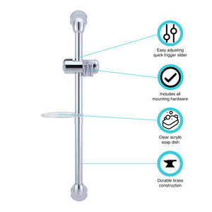 Dura Faucet - Rv Shower Slide Bar - DF-SA300CL-CP