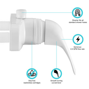Dura Faucet - Single Lever Rv Shower - DF-SA150-WT Dura Faucet - Single Lever Rv Shower - DF-SA150-WT