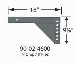 Equalizer - 2 Sq 6drop/10rise X12shnk - 90-02-4600