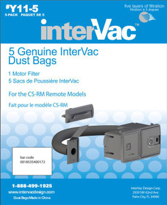 Intervac Vac - Y11-5 Dust Bags For Cs-rm And Cs-9. - Y11-5 Intervac Vac - Y11-5 Dust Bags For Cs-rm And Cs-9. - Y11-5