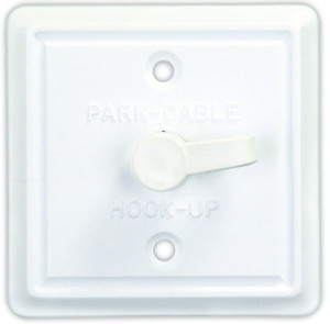 Jr Products - Square Cable Tv Plate  Pw - 47795