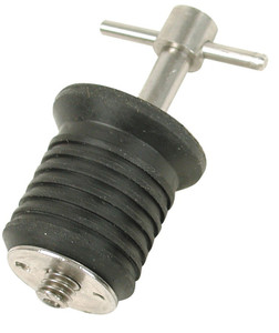 Whitecap Ind - 1' Brass Bailer Plug - Screw Type - S-0290C