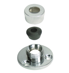 Whitecap Ind - C.p. Brass Cable Outlet-5/16' - S-0717C