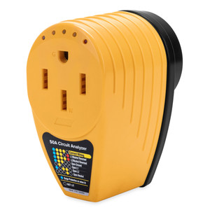 Camco 55309 Power Grip Power Defender Rv 50-amp Circuit Analyzer With Integrated Surge Protection And Fault Indication - 55309