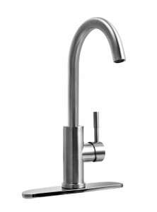 Dura Faucet Df-mk531lk-sn Streamline Gooseneck Rv Kitchen Faucet - Brushed Satin Nickel - DF-MK531LK-SN Dura Faucet Df-mk531lk-sn Streamline Gooseneck Rv Kitchen Faucet - Brushed Satin Nickel - DF-MK531LK-SN