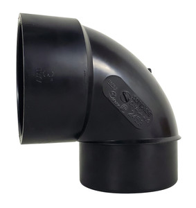 Icon 14842 Abs Fitting - 90° Elbow, Short Street, 3", Spigot-hub - 14842