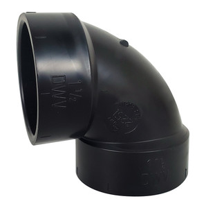 Icon 14844 Abs Fitting - 90° Elbow, Short, 1.5", Hub-hub - 14844