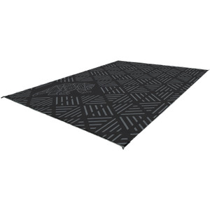 Kuma 885-km-sp-gb-18 Striped Peaks Outdoor Mat - 18' X 9', Black/gray - 885-KM-SP-GB-18